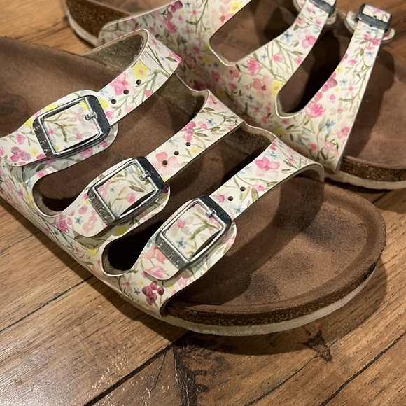 Birkenstock Florida Vegan Birko-Flor Beach Floral Sandals Girl's 3 Euro 34 - Picture 2 of 8